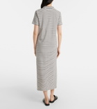 Velvet Corin striped cotton midi dress