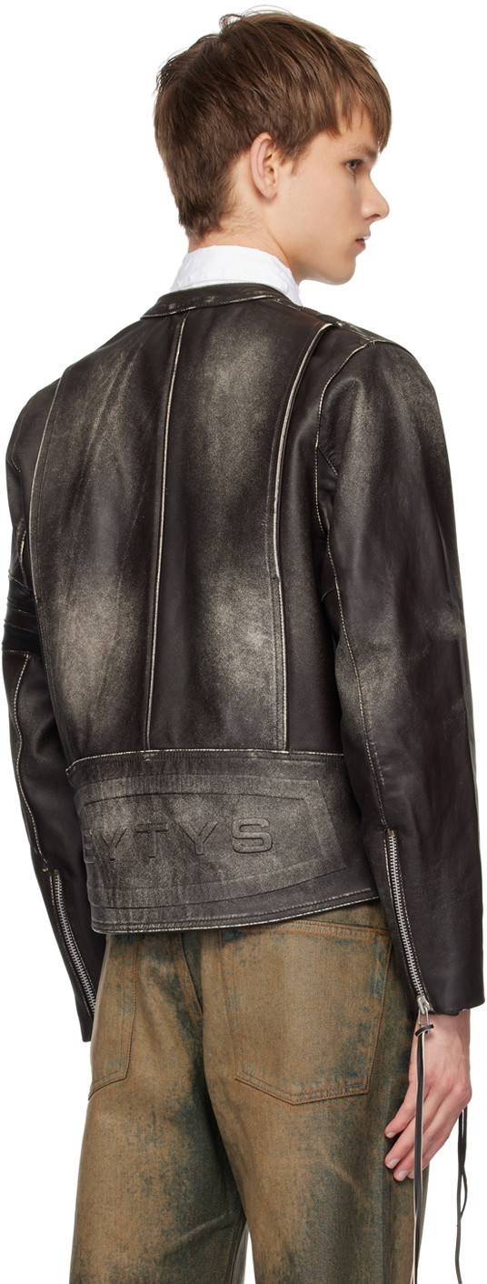 EYTYS SSENSE Exclusive Brown Damon Leather Jacket Eytys
