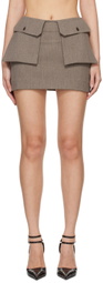 Beaufille Brown Zeigler Miniskirt