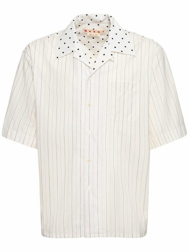 Photo: MARNI - Striped Woven Cotton Bowling Shirt