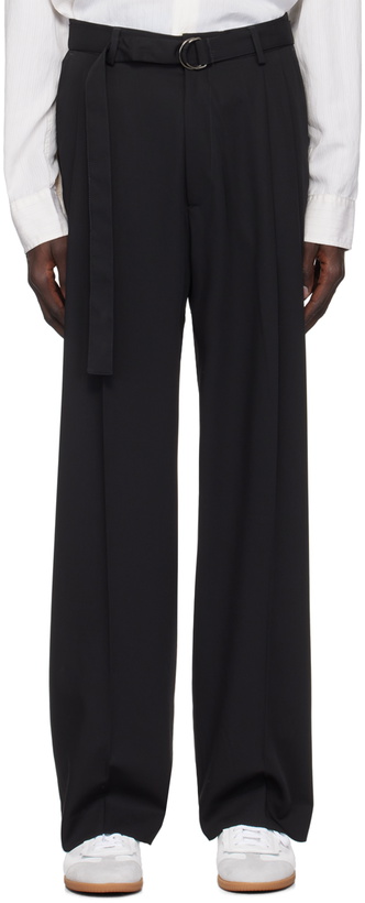 Photo: CMMN SWDN Black Omari Double Pleated Trousers