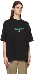 VETEMENTS Black Haute Couture Logo T-Shirt