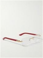 Cartier Eyewear - Frameless Gold-Tone and Acetate Optical Glasses