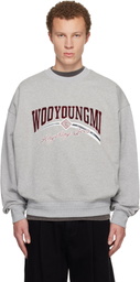 WOOYOUNGMI Gray Lenticular Logo Sweatshirt