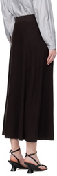 LISA YANG Brown Torie Midi Skirt