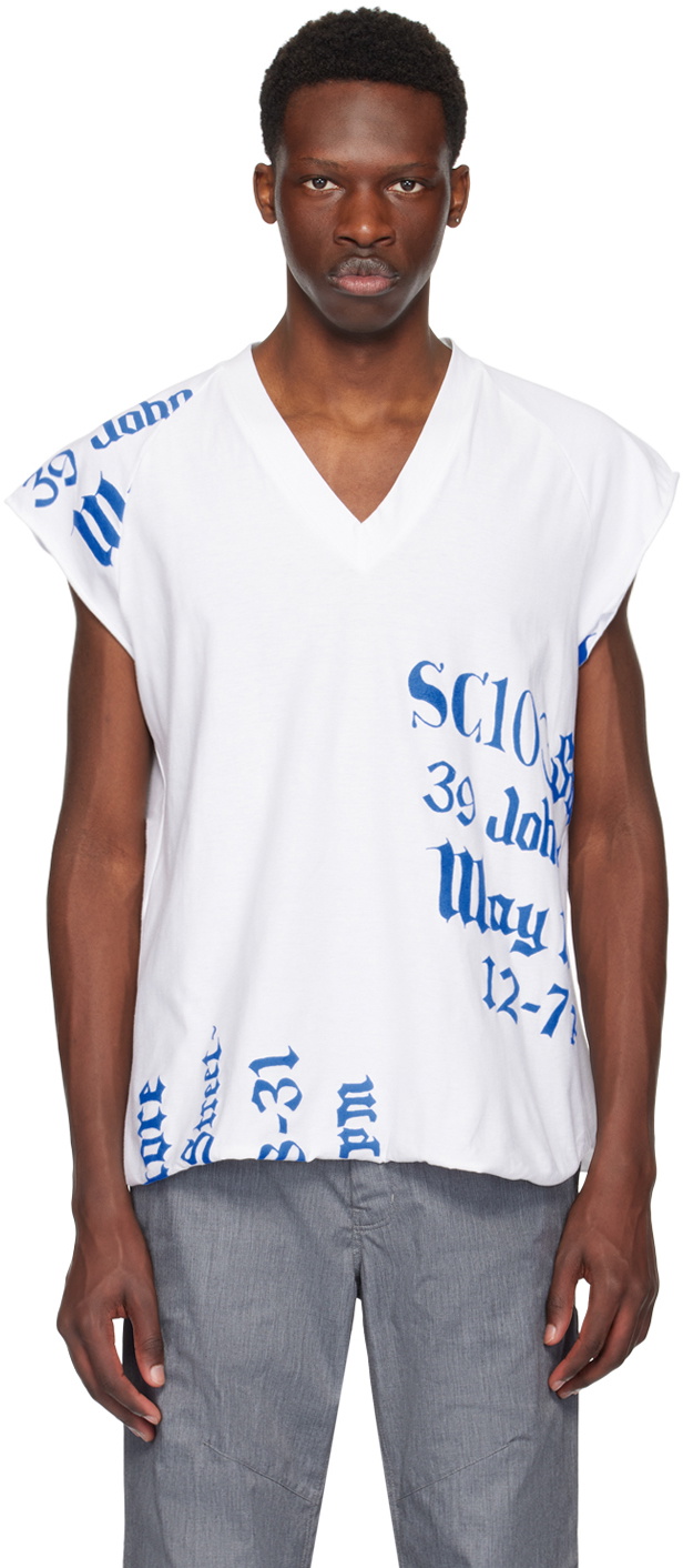 SC103 White Printed T-Shirt