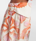 Adriana Degreas Seashell cotton maxi skirt