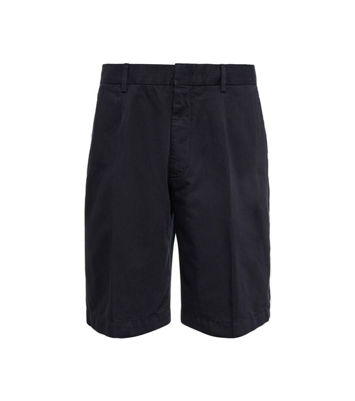 Photo: Zegna Mid-rise cotton and linen shorts