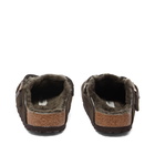 Birkenstock Boston Fur in Mocha Suede