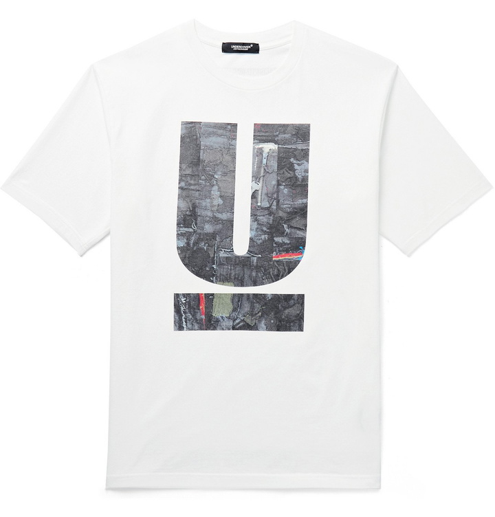 Photo: UNDERCOVER - Logo-Print Cotton-Jersey T-Shirt - White