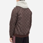 Needles Men's Poly Jacquard Patterned Track Jacket in Brown