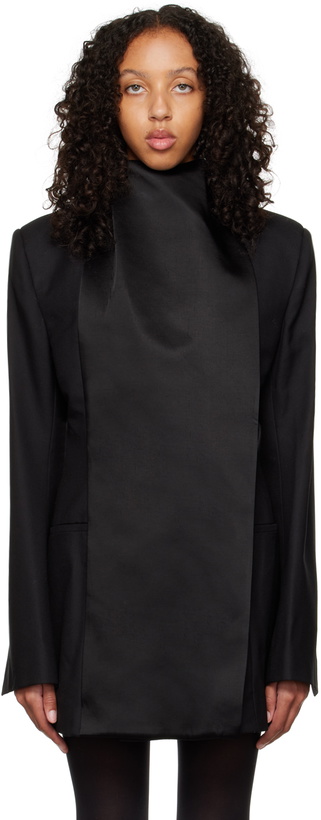 Photo: Maximilian Davis Black Layered Blazer