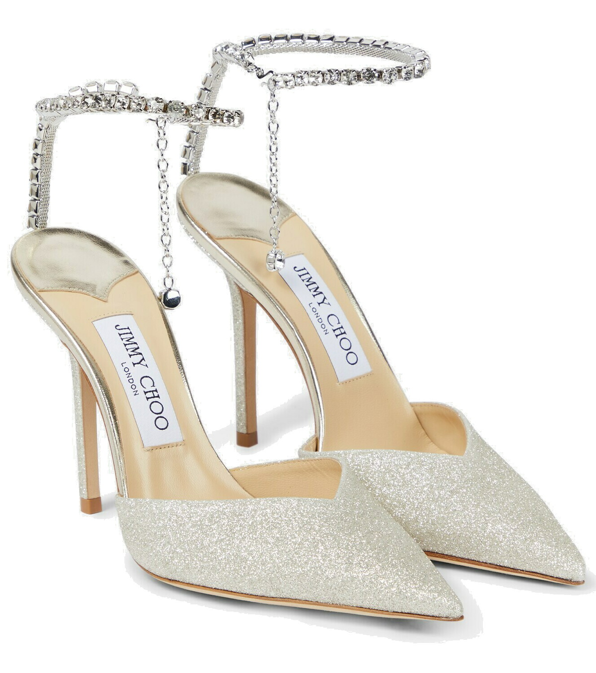 Jimmy★Choo(セールで奇跡の再入荷)完売確実Praise/Nude/7cm Jimmy Choo - Dahlia Nude Glitter Platform Pump, 120mm