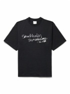 Stockholm Surfboard Club - Logo-Print Organic Cotton-Jersey T-Shirt - Black