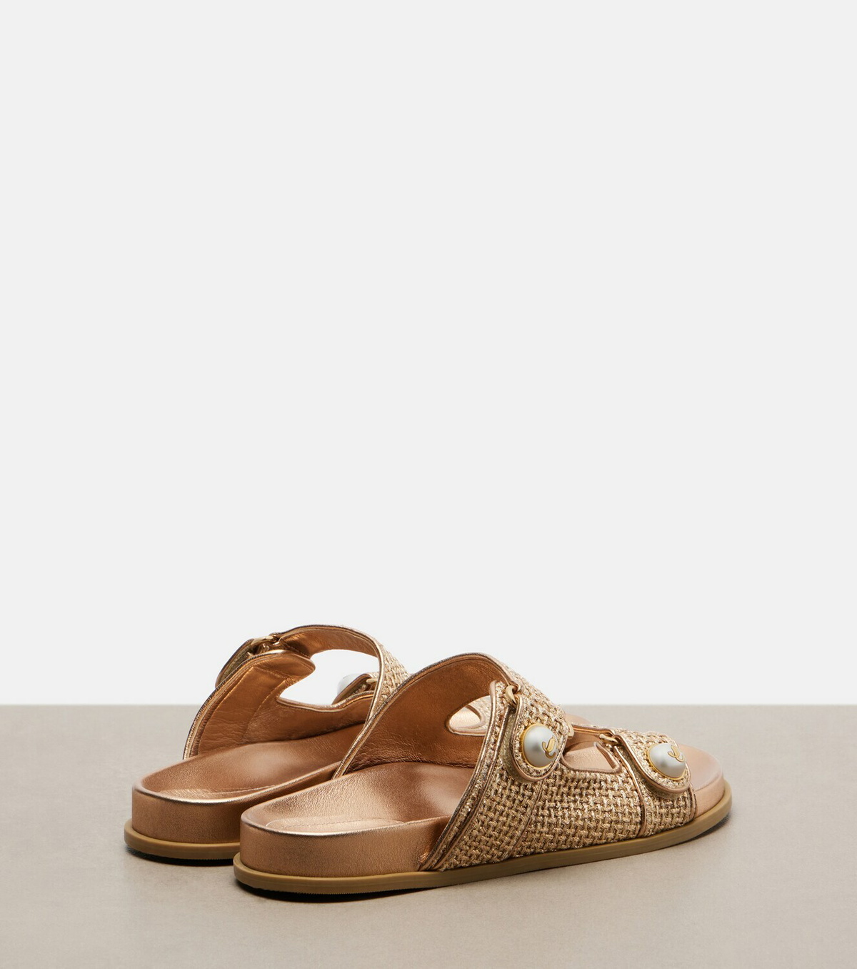 Jimmy Choo Fayence raffia-effect sandals