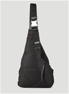 Recycled-Nylon One Shoulder Backpack in Black