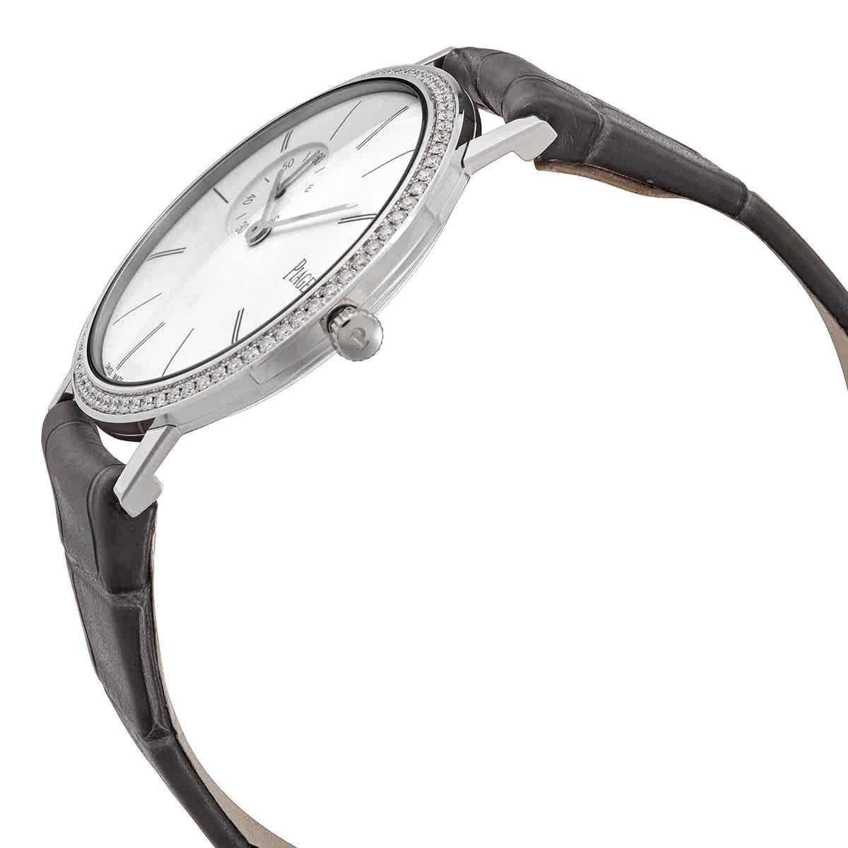 Piaget Altiplano Silver Dial Grey Alligator Leather Ladies Watch GOA39106