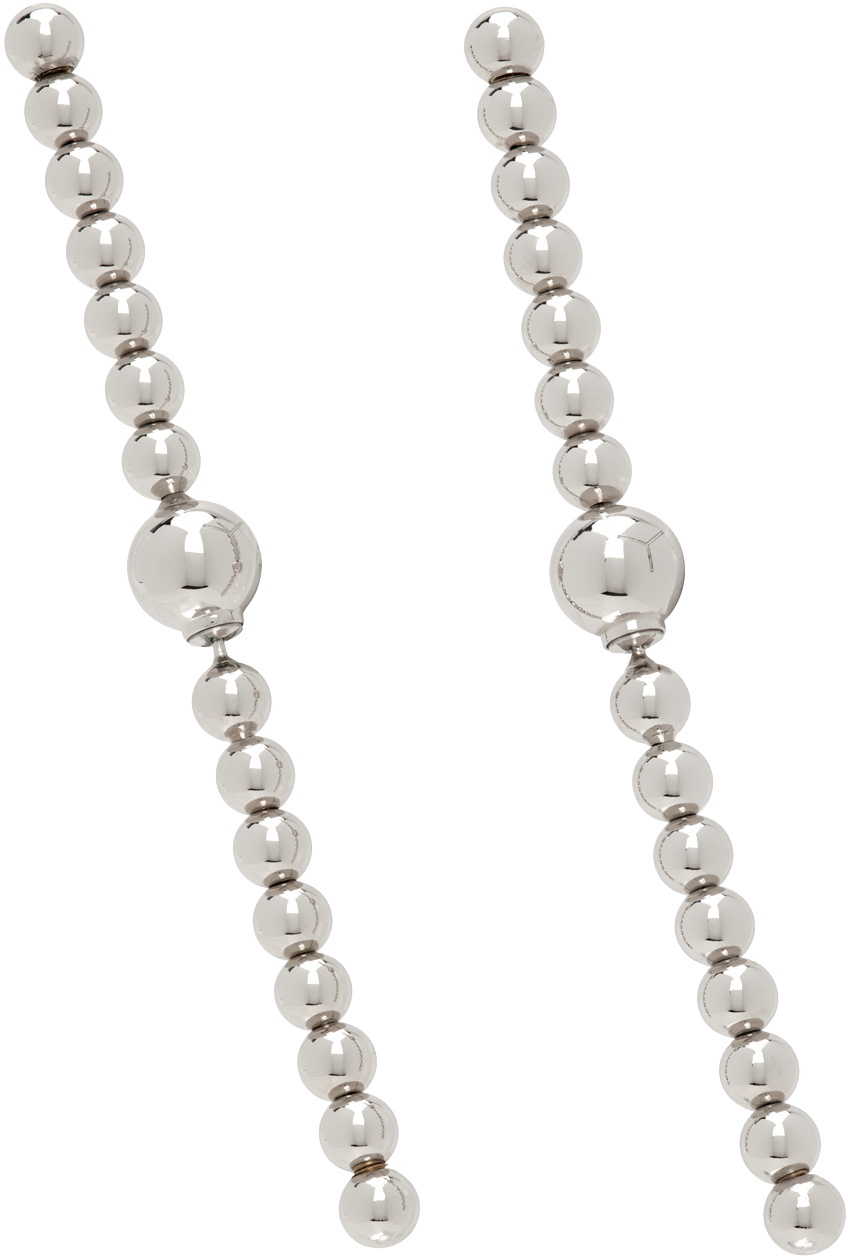 Y/Project Silver Bead Branch Earrings