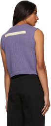 Reese Cooper SSENSE Exclusive Purple Knit Vest