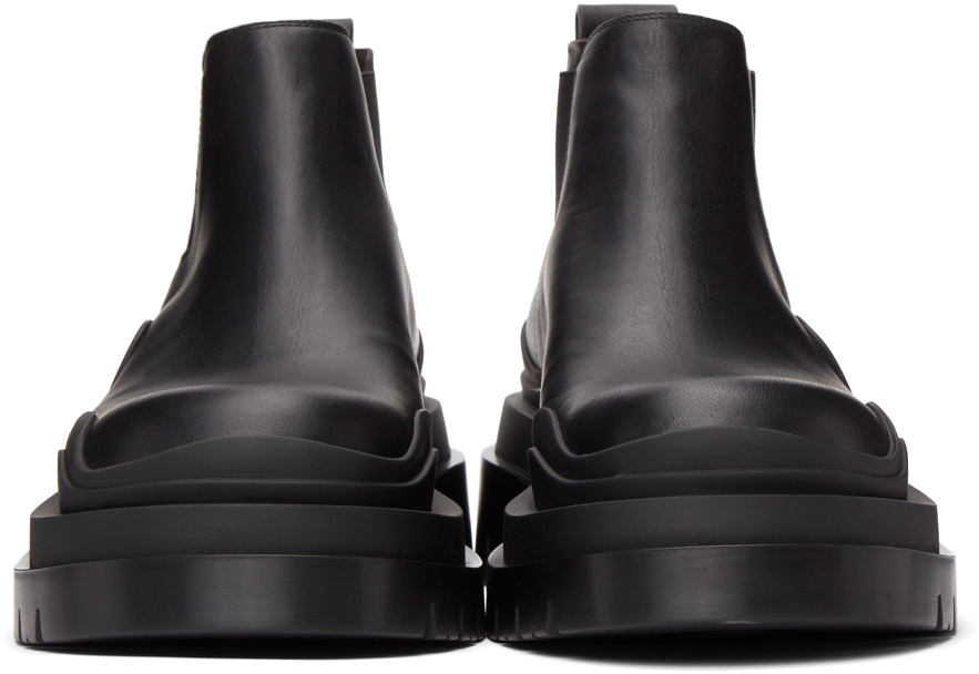 Bottega Veneta Black Low 'The Tire' Chelsea Boots Bottega Veneta