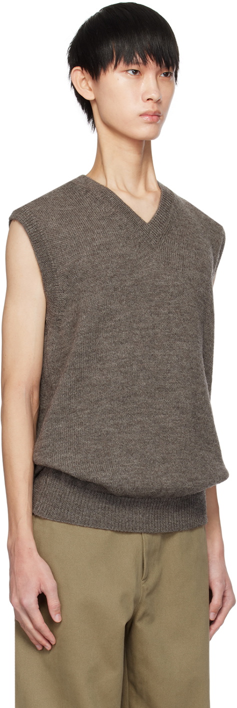 De Bonne Facture Gray V-Neck Vest