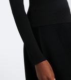 Simkhai Lila off-shoulder ribbed-knit top