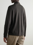 Dunhill - Cotton and Silk-Blend Piqué Polo Shirt - Brown