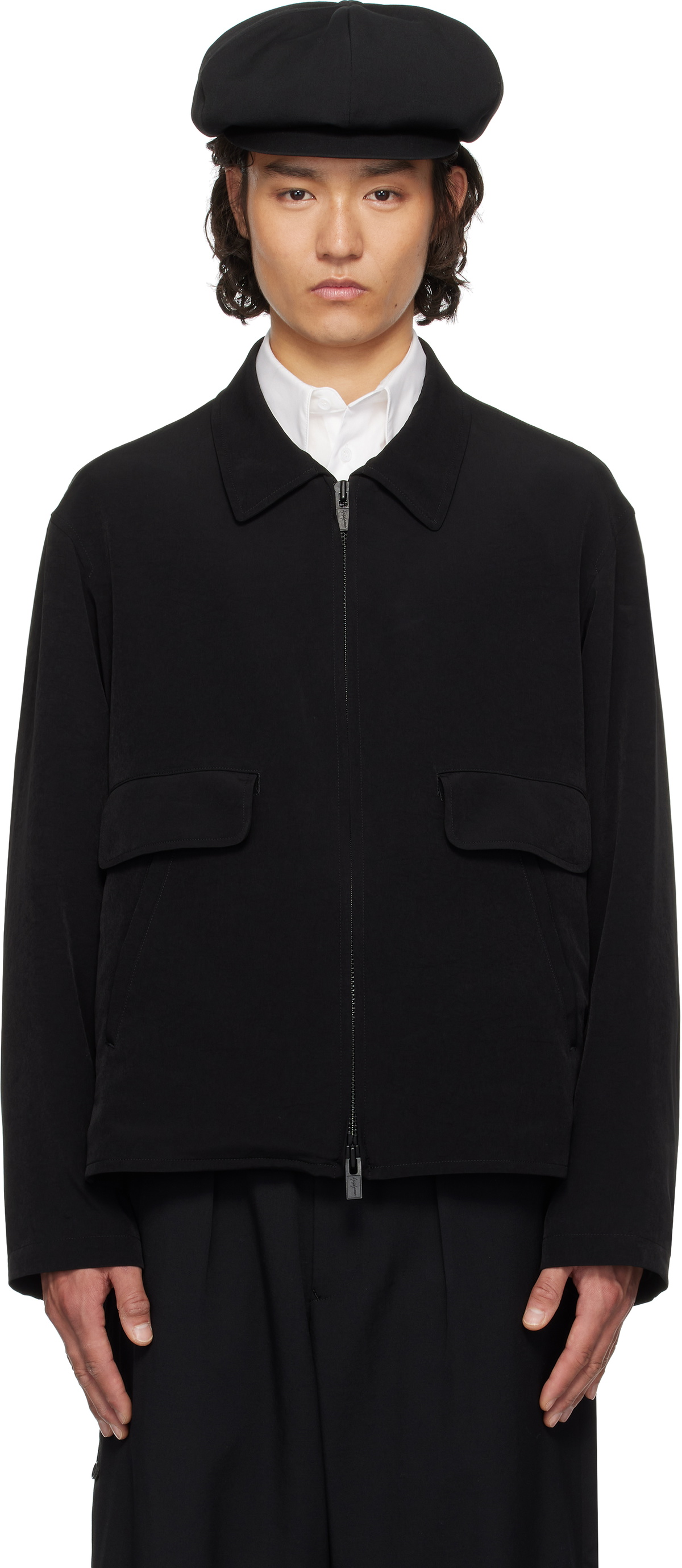 YOHJI YAMAMOTO Black TA Tuxedo Fastener Jacket Yohji Yamamoto