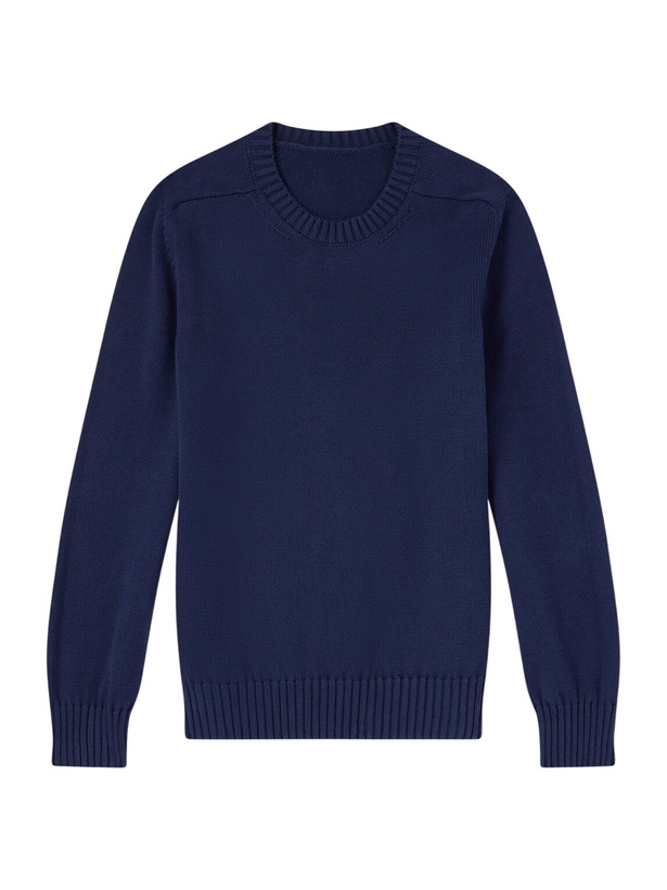 Photo: Anderson & Sheppard - Cotton Sweater - Blue