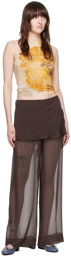 Paloma Wool Brown Silk Archive Trousers