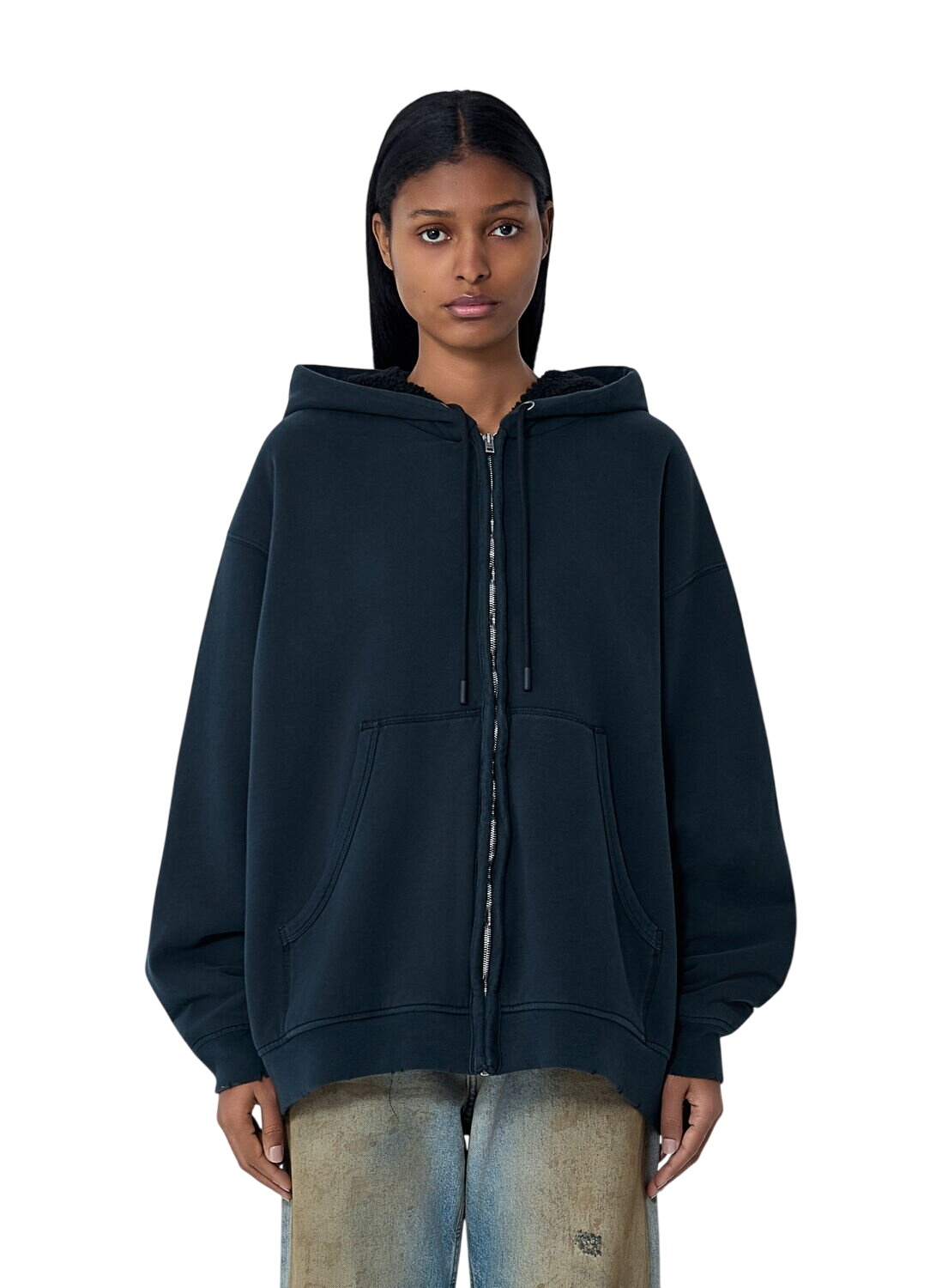 Acne Studios Navy Zip Hoodie Acne Studios