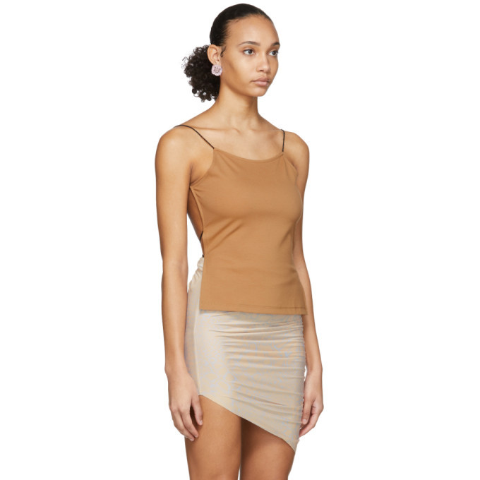 Maryam Nassir Zadeh タンクトップ Maryam Nassir Zadeh Thea Top - coffee brown | Garmentory