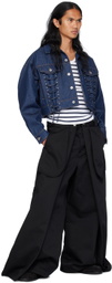 Jean Paul Gaultier Blue Lace-Up Denim Jacket