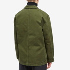 Drake's Men's Canvas Chore Jacket in Green