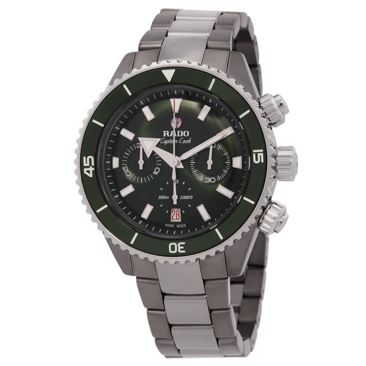 Photo: Rado Captain Cook Chronograph Automatic Green Dial Mens Watch R32189313