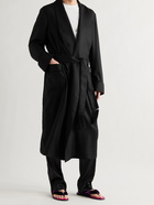 TOM FORD - Tasselled Piped Cashmere-Twill Robe - Black