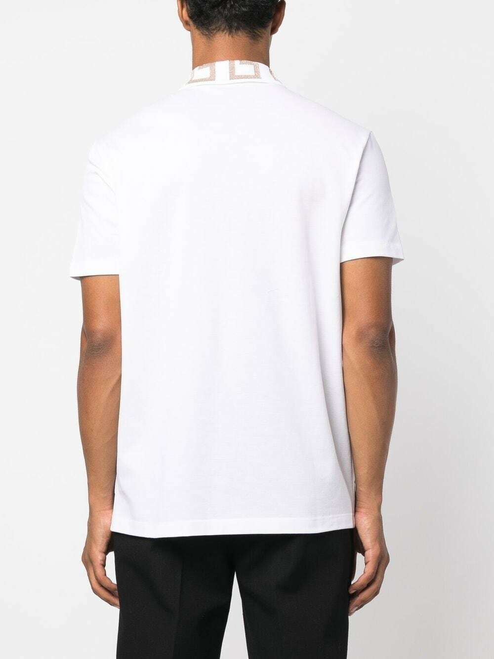 VERSACE - Logo Pique Cotton Polo Shirt Versace