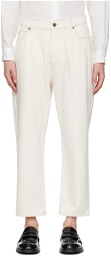 Emporio Armani Off-White Embossed Jeans