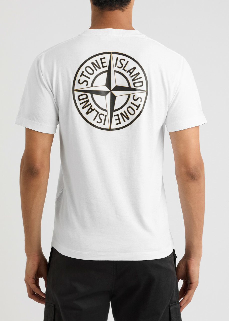 Stone Island Logo-print Cotton T-shirt White Stone Island
