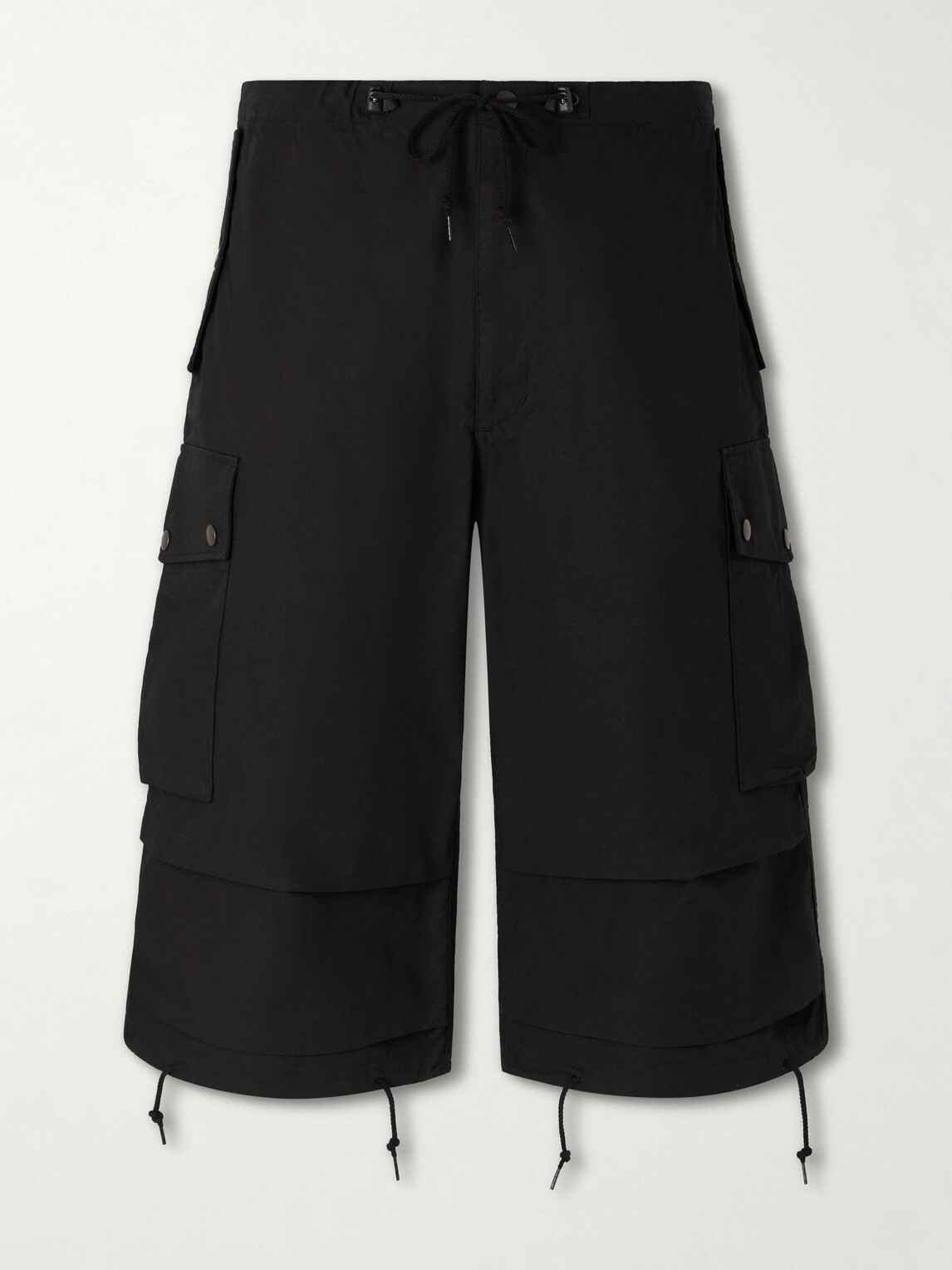 Needles - Field Straight-Leg Cotton-Ripstop Shorts - Black