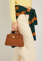 Demellier The Small Hudson Grained Leather top Handle bag - Tan - One Size