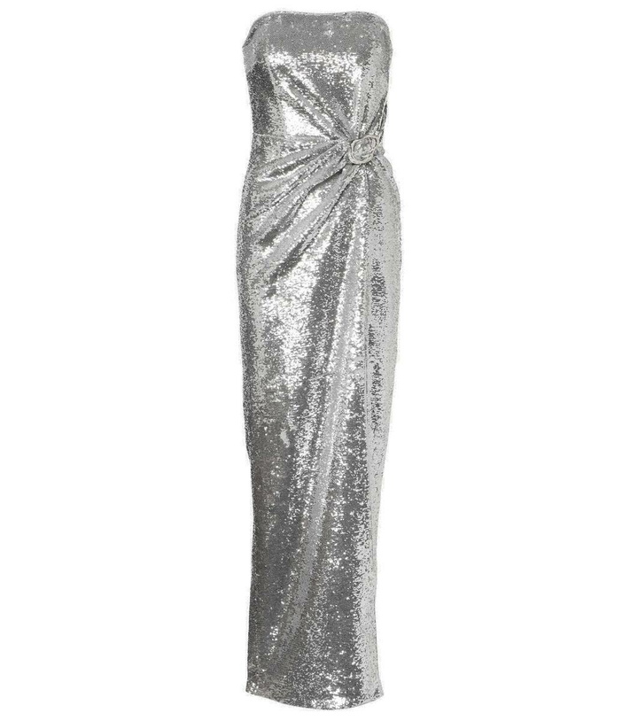 Photo: Roland Mouret Sequined gathered corset gown