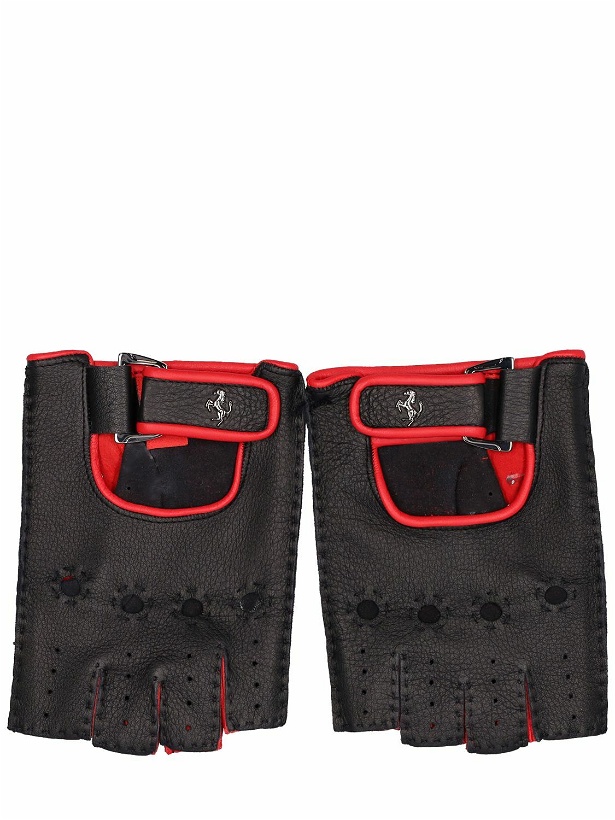 Photo: FERRARI - Fingerless Leather Gloves