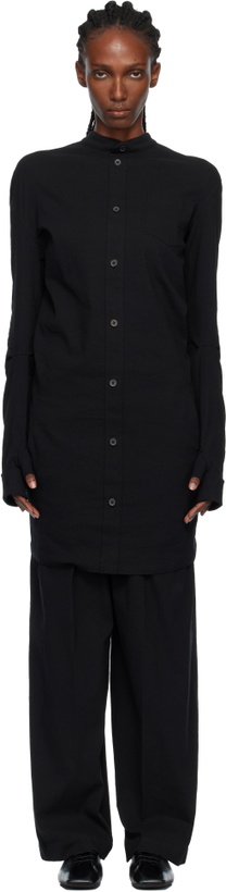 Photo: ISSEY MIYAKE Black 'Like Torso Like Shirt' Minidress