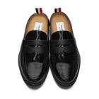 Thom Browne Black Lightweight Sole Slip-On Penny Loafers