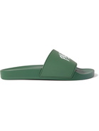 Balenciaga - Logo-Print Rubber Slides - Green