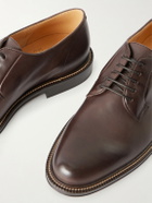 Brunello Cucinelli - Leather Derby Shoes - Brown