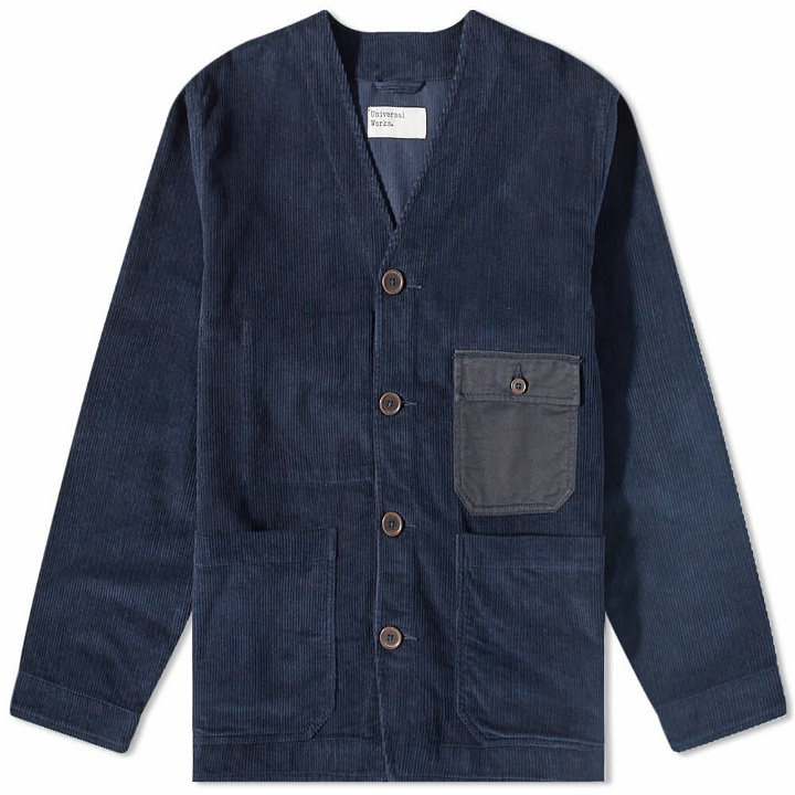 Photo: Universal Works Men's Wale Cord Cabin Jacket in Midnight