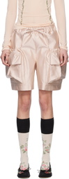 Simone Rocha Pink Cargo Flap Shorts