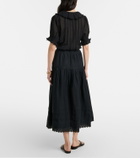 Dôen Sebastiane cotton poplin midi skirt